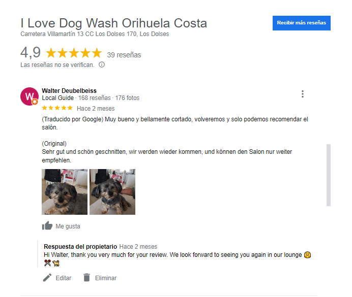 Reseña de un cliente